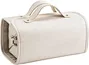 The travel makeup bag features an innovative 180-degree opening for the ultimate in convenience. Effortlessly access all your makeup essentials in an instant. -When you're ready to leave, cosmetic travel bag can be quickly tucked away again.
